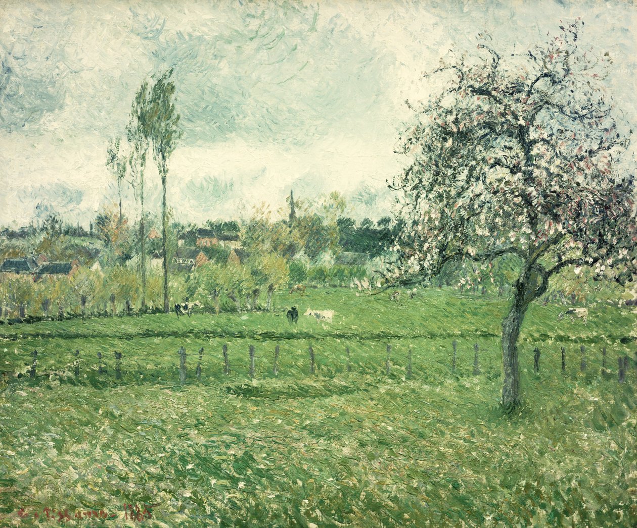 Łąka pod Eragny, 1885 autorstwa Camille Jacob Pissarro
