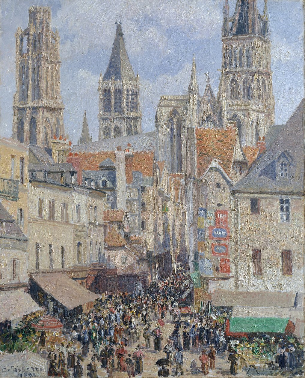 Ulica spożywcza autorstwa Camille Jacob Pissarro