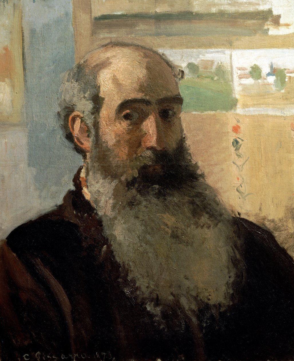 Autoportret, 1873 autorstwa Camille Jacob Pissarro