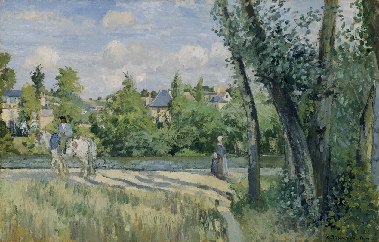 Światło słoneczne na drodze, Pontoise autorstwa Camille Jacob Pissarro