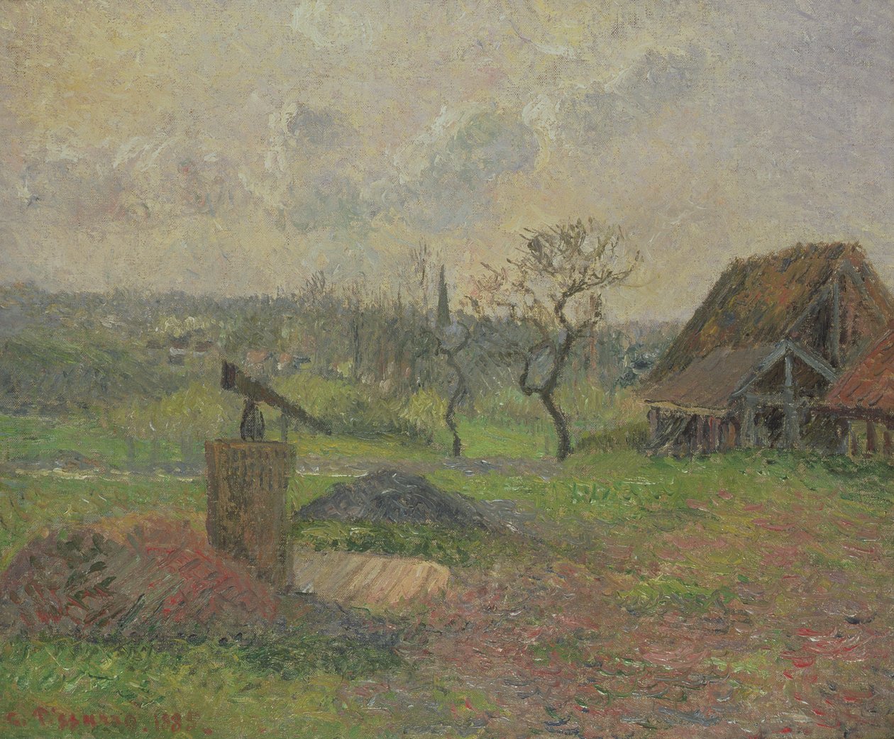 Cegielnia Eragny, 1885 autorstwa Camille Jacob Pissarro