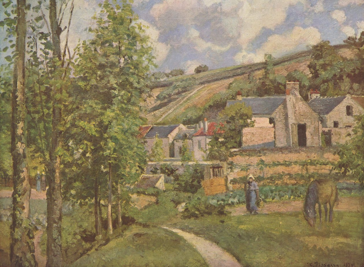 Widok na L’Hermitage autorstwa Camille Jacob Pissarro