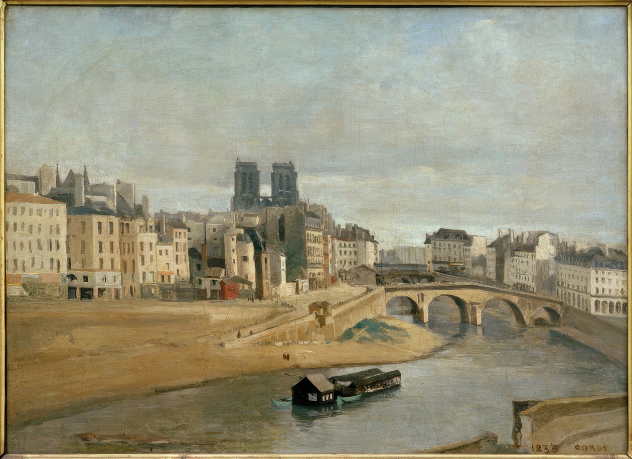 Quai des Orfèvres autorstwa Jean Baptiste Camille Corot