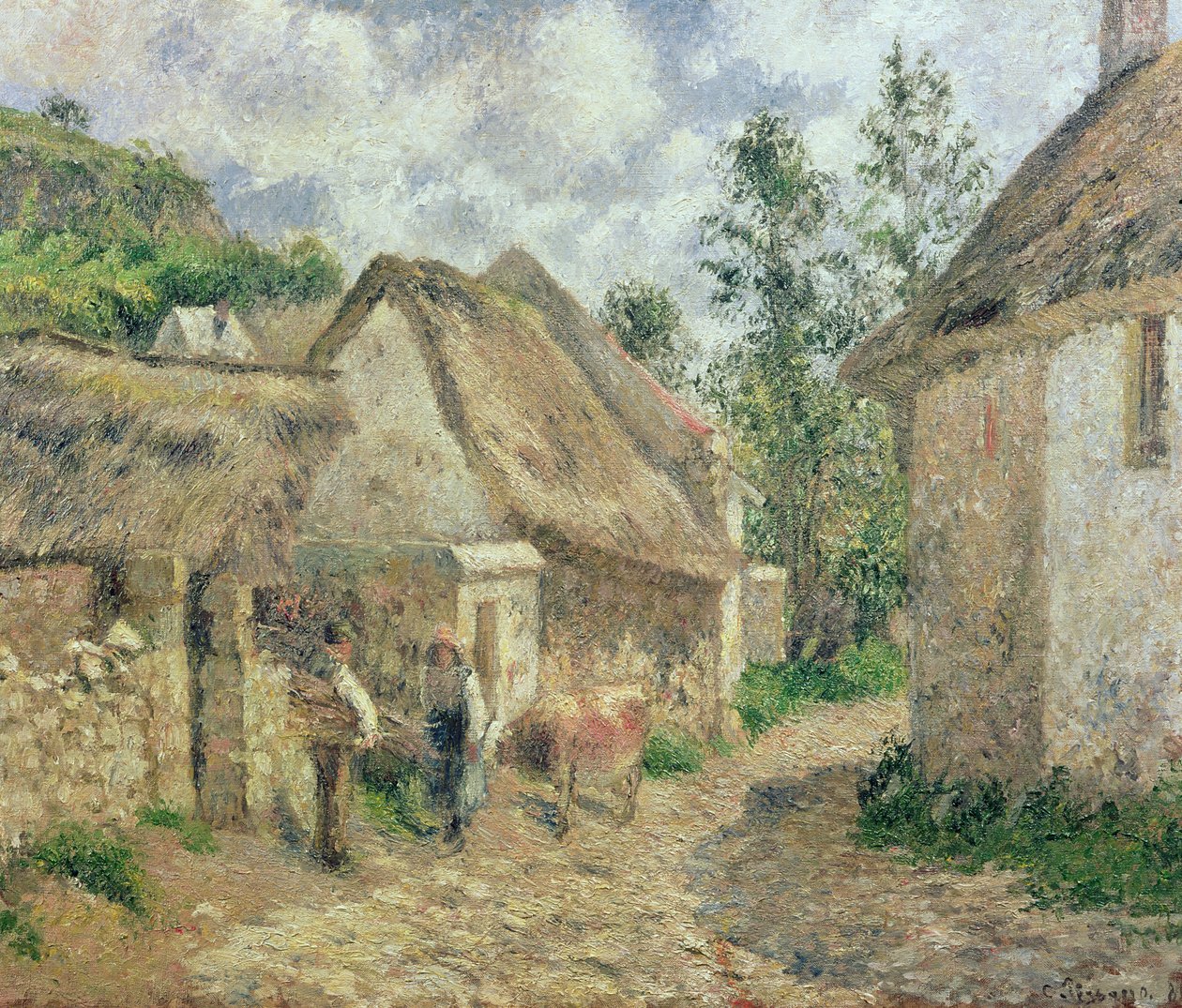 Ulica w Auvers autorstwa Camille Jacob Pissarro