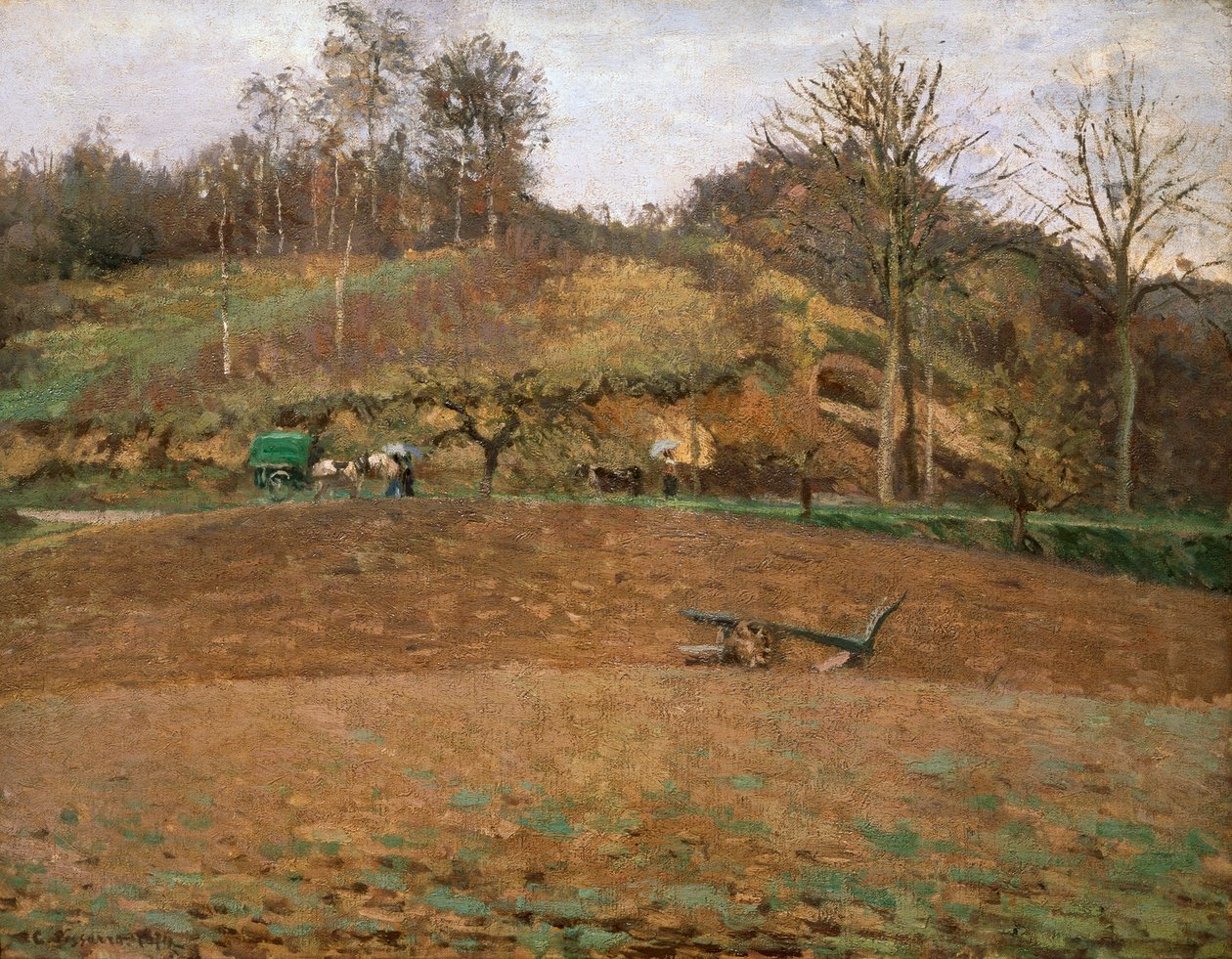 Grunty orne, 1874. autorstwa Camille Jacob Pissarro
