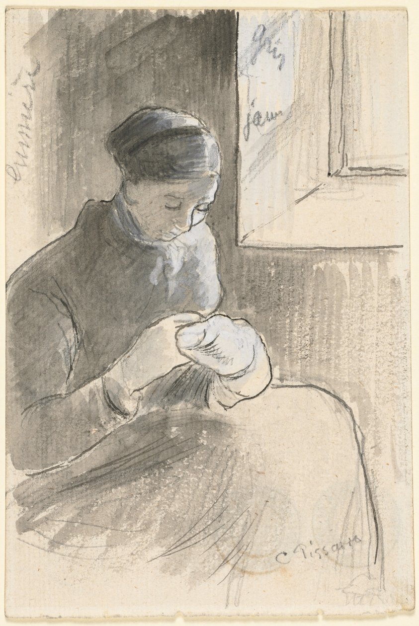 Naprawiacz, c. 1881. autorstwa Camille Jacob Pissarro