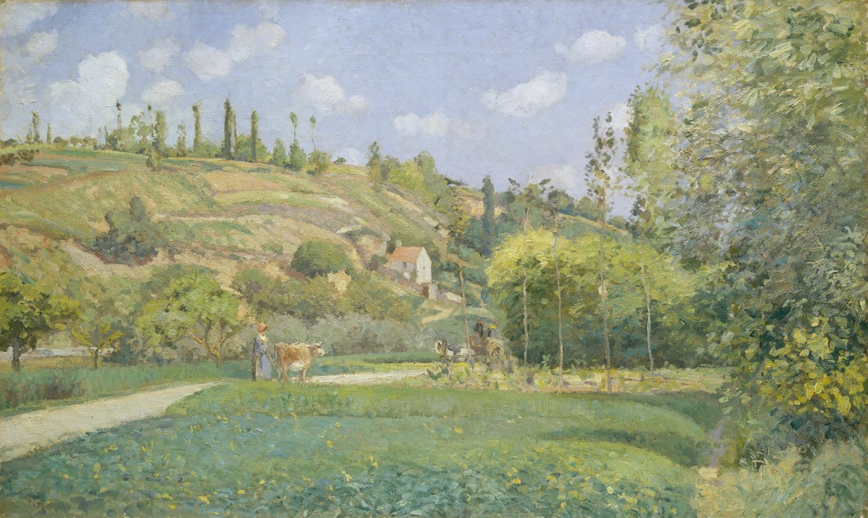 Pasterz w Valhermeil, Auvers-sur-Oise, 1874. autorstwa Camille Jacob Pissarro