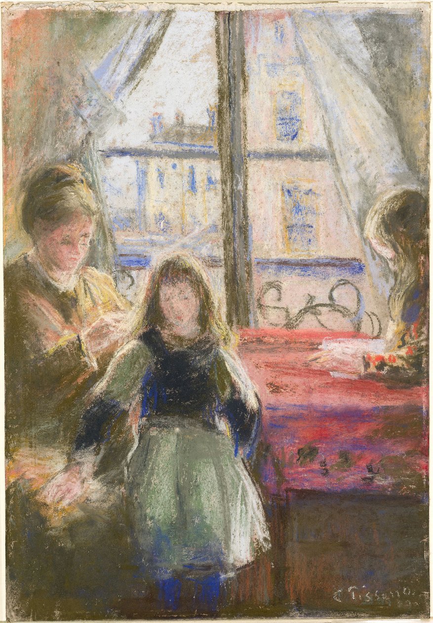 Pod oknem, Rue des Trois Frères autorstwa Camille Pissarro