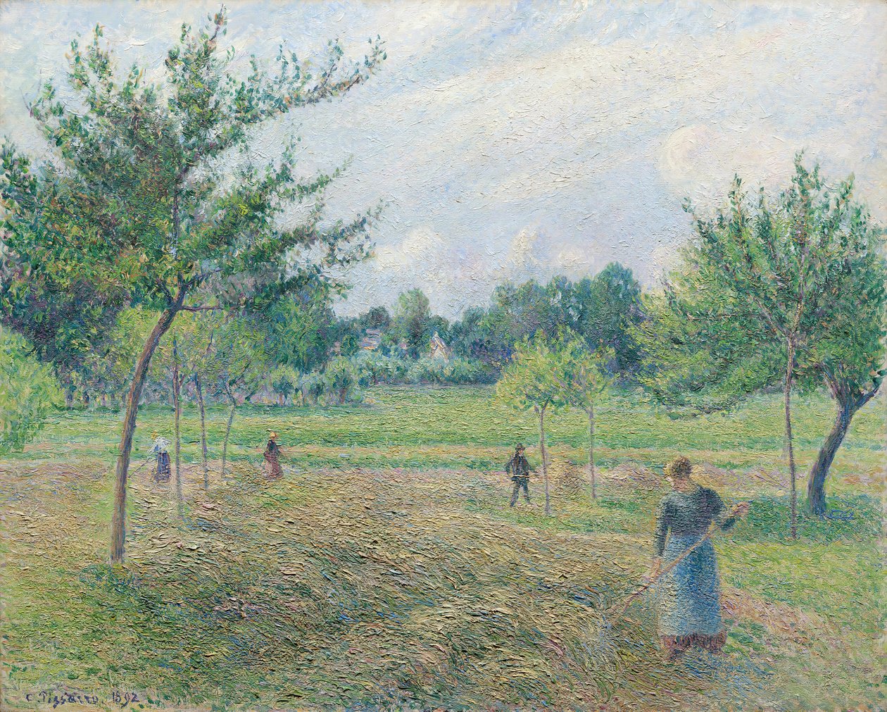 Sianokosy w Éragny, 1892. autorstwa Camille Pissarro