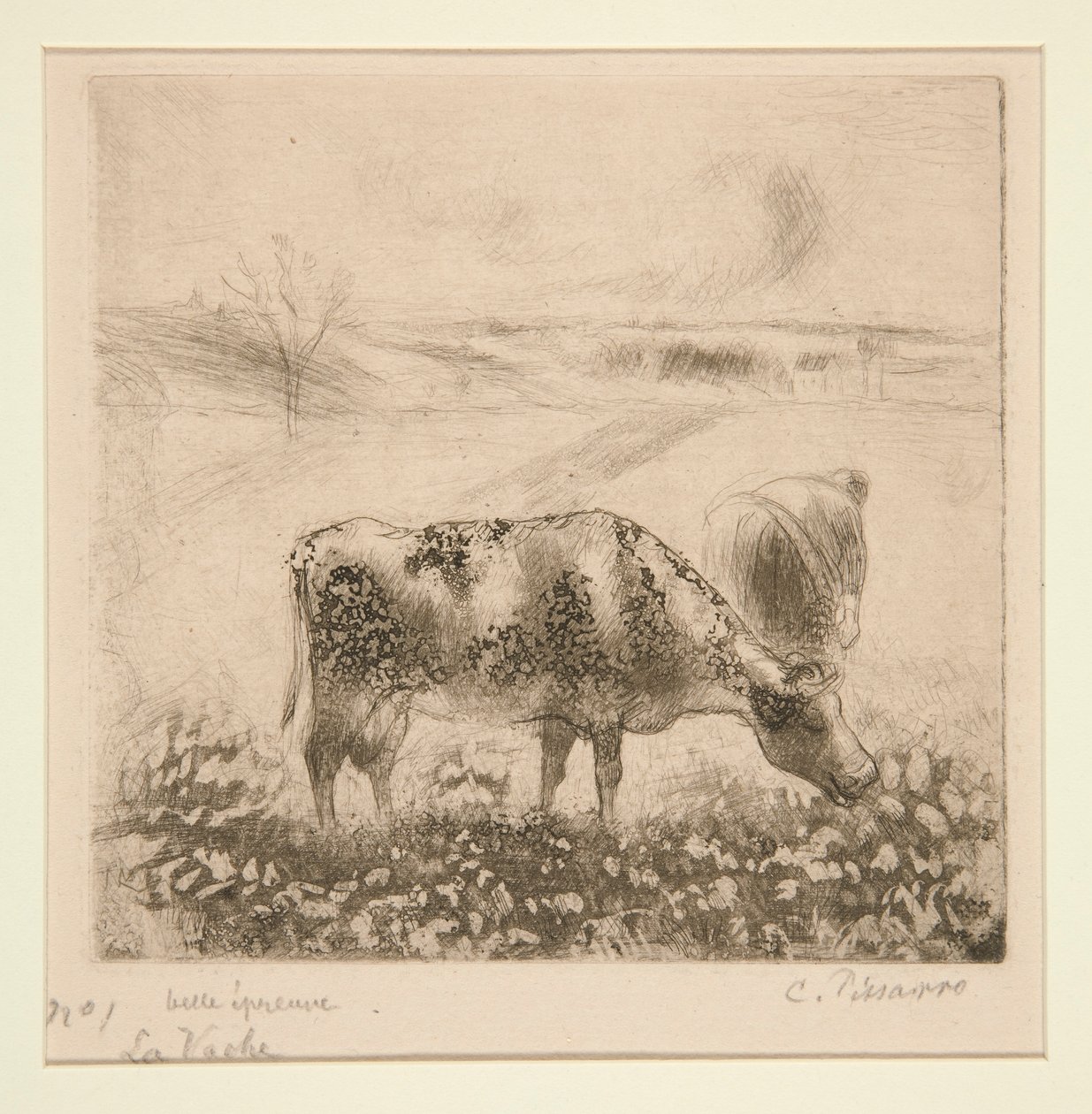 La Vache (Krowa) autorstwa Camille Pissarro