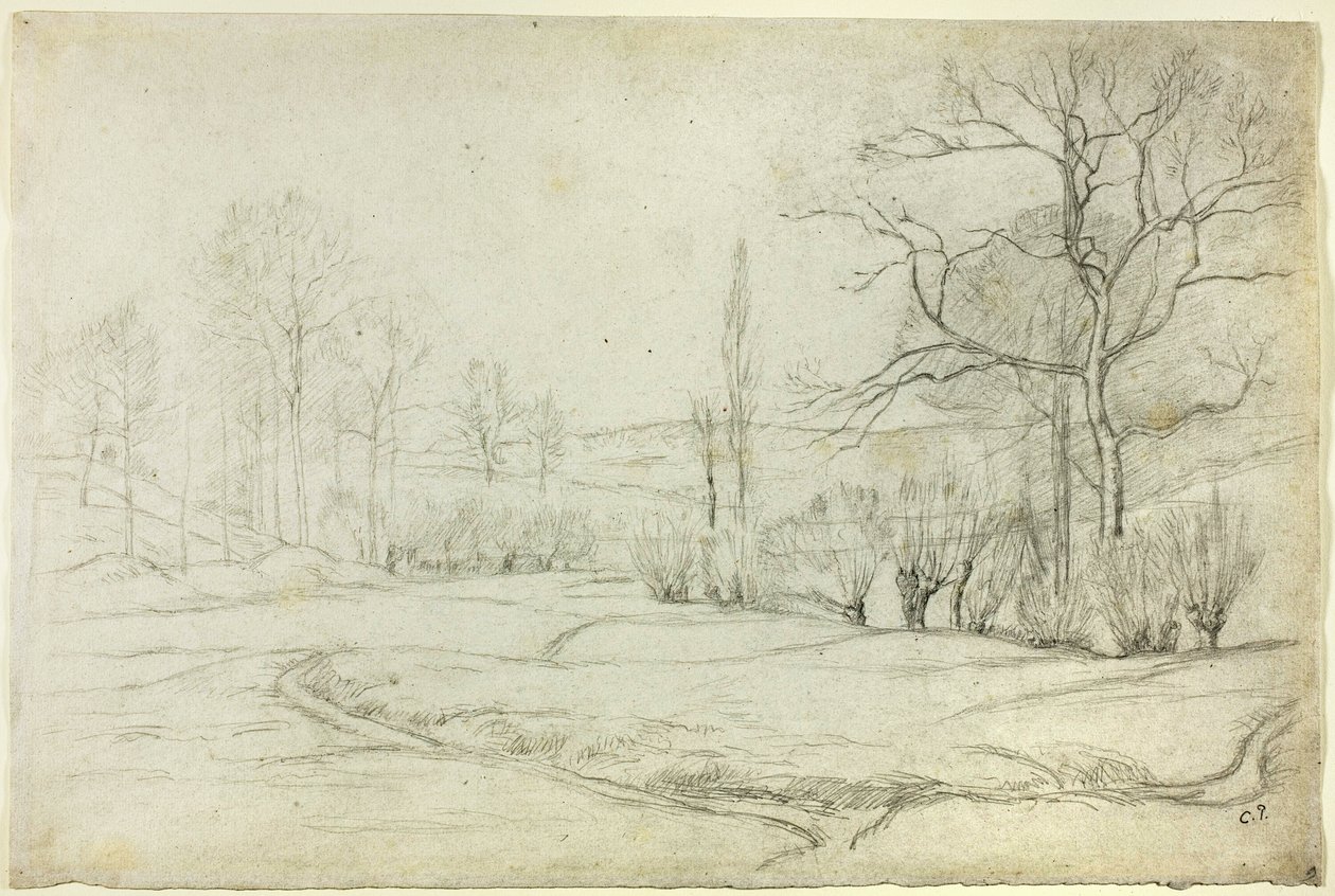 Krajobraz w Montfoucault autorstwa Camille Pissarro