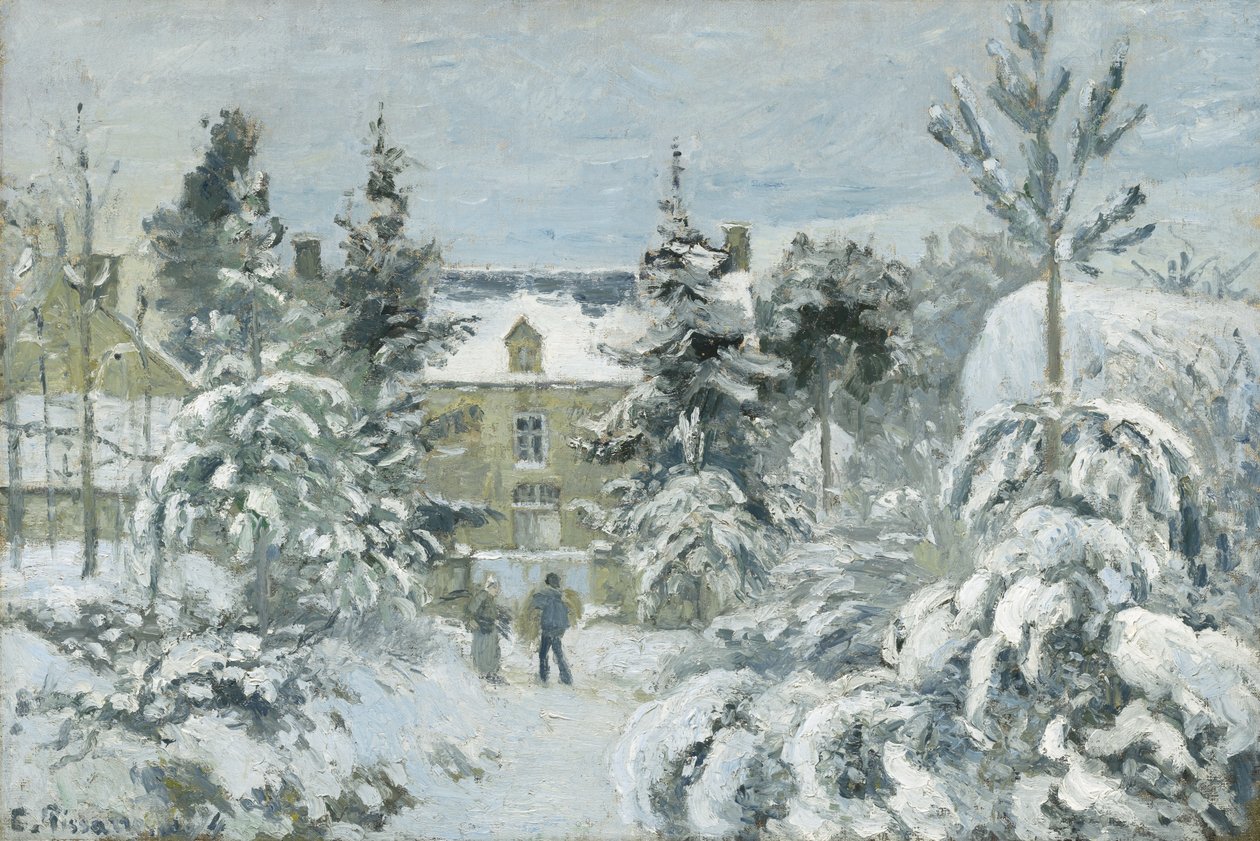 Dom Pietty w Montfoucault, 1874 autorstwa Camille Jacob Pissarro