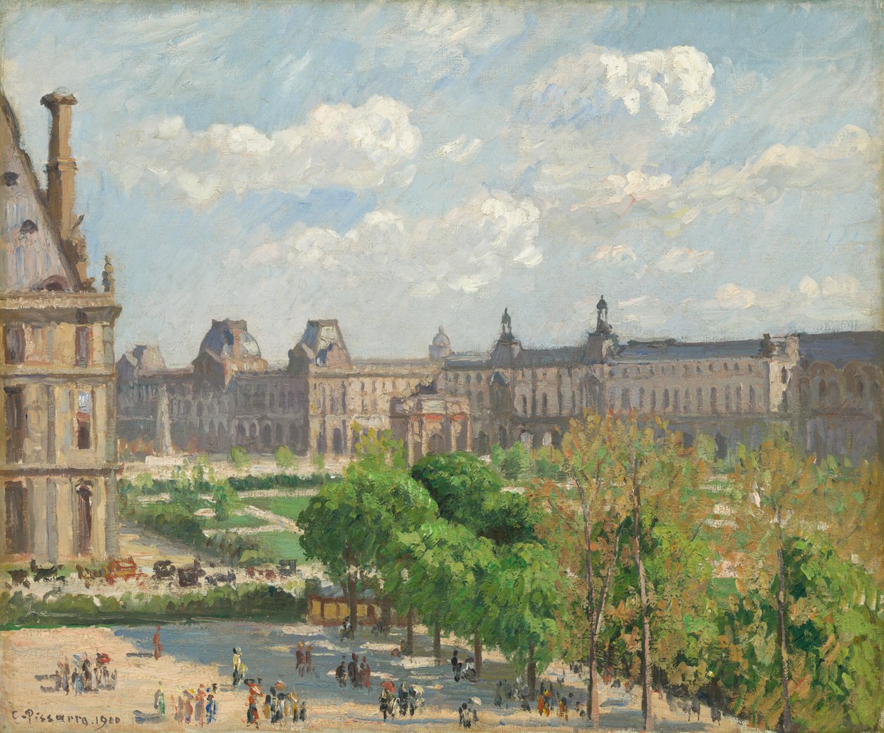 Place du Carrousel, Paryż, 1900. autorstwa Camille Pissarro