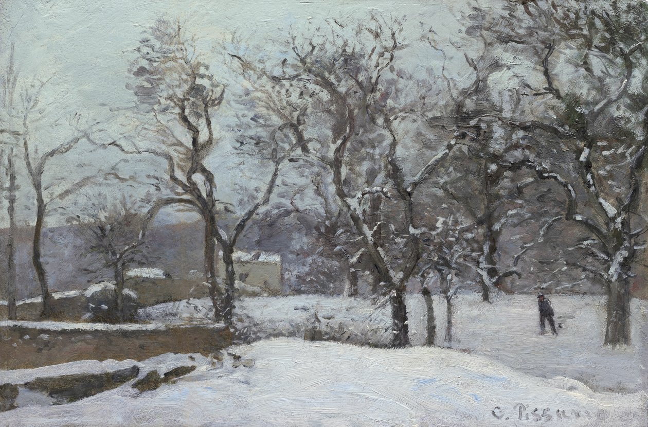 Śnieg w Louveciennes autorstwa Camille Pissarro