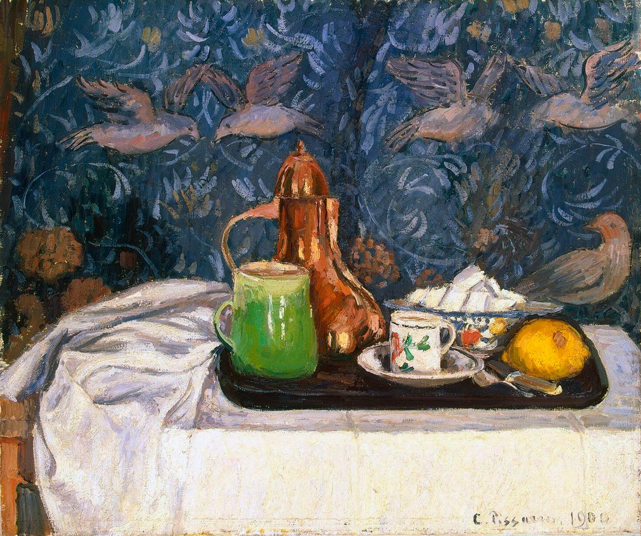 Martwa natura z dzbankiem do kawy”, 1900. autorstwa Camille Pissarro