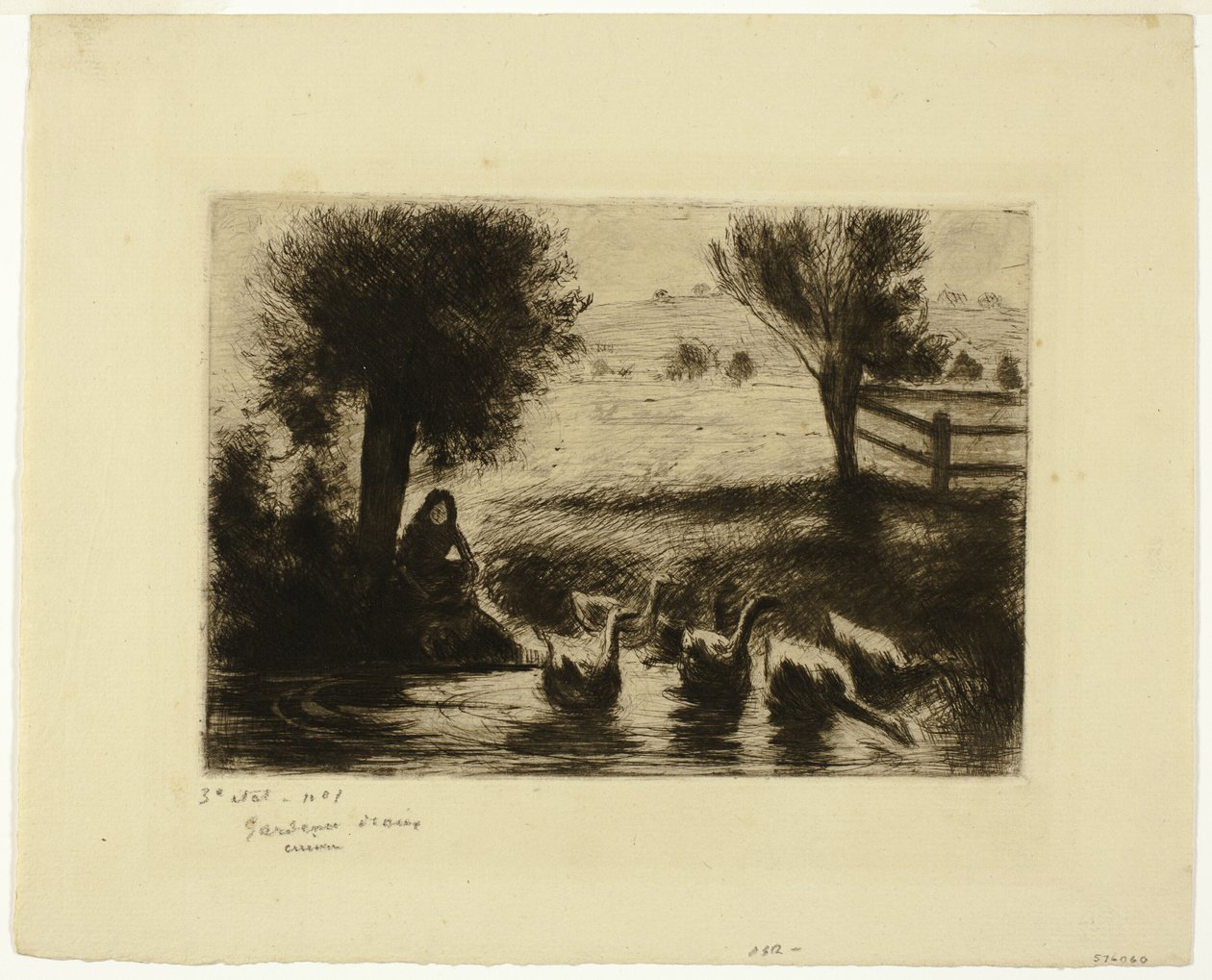 Gęsi autorstwa Camille Pissarro