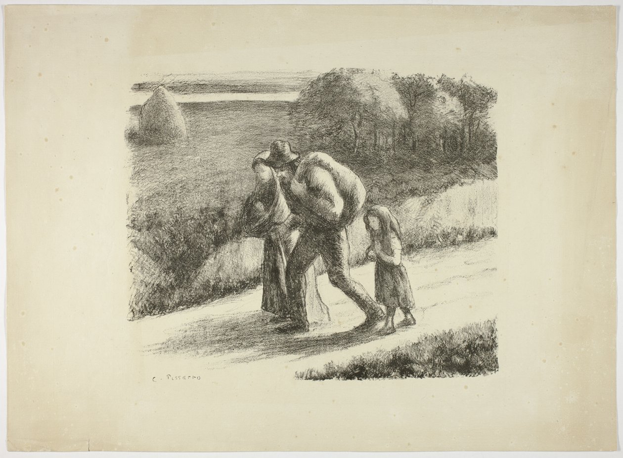 Włóczędzy autorstwa Camille Pissarro