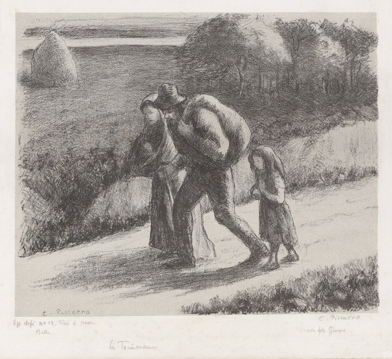 Włóczędzy autorstwa Camille Pissarro