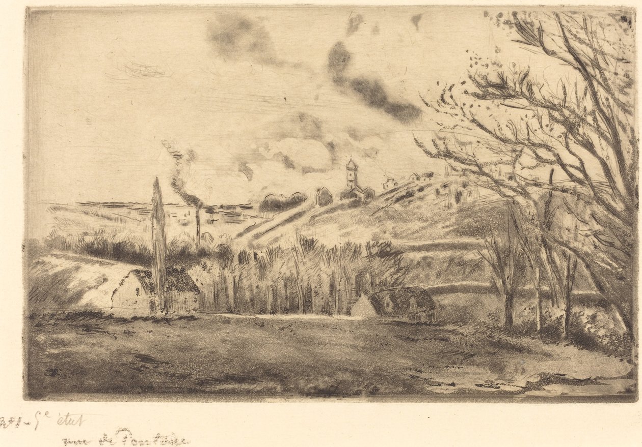 Widok na Pontoise autorstwa Camille Pissarro