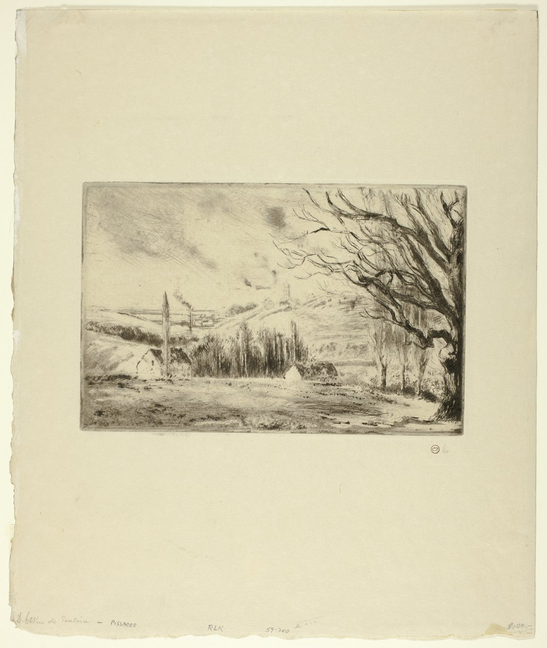 Widok na Pontoise autorstwa Camille Pissarro