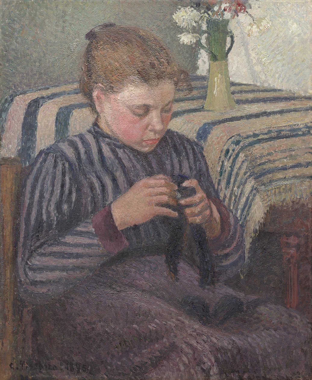 Reperowanie kobiety, 1895. autorstwa Camille Pissarro