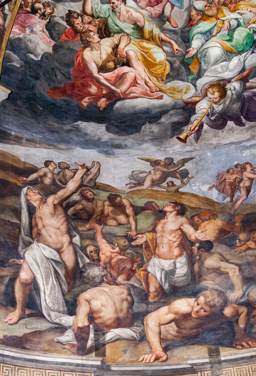 Sąd Ostateczny, detal (fresk) autorstwa Camillo Procaccini