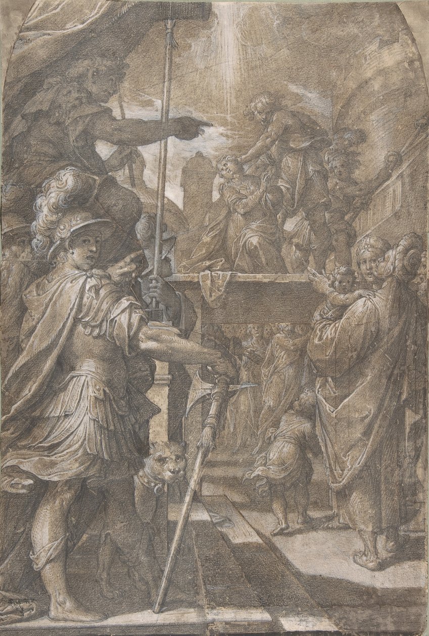 Męczeństwo żeńskiej św. Agnieszki, 1605-9. autorstwa Camillo Procaccini