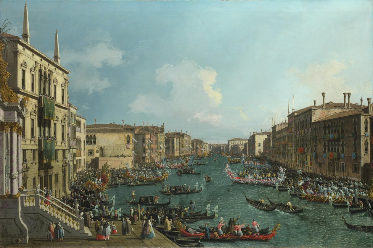 Regaty na Canale Grande, ok. godz. 1740 autorstwa Giovanni Antonio Canal