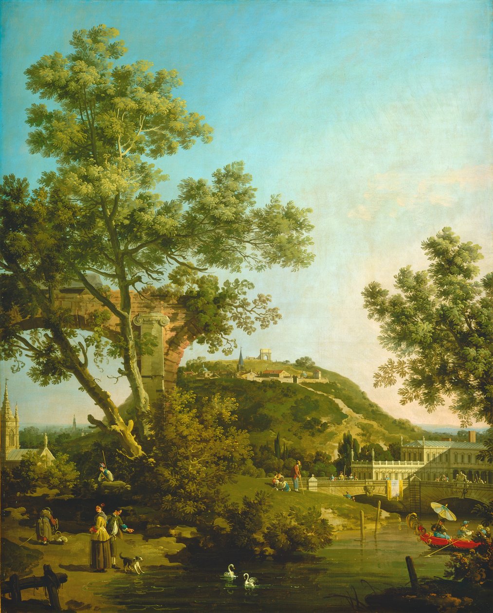 Angielskie Capriccio pejzażowe z pałacem autorstwa Canaletto