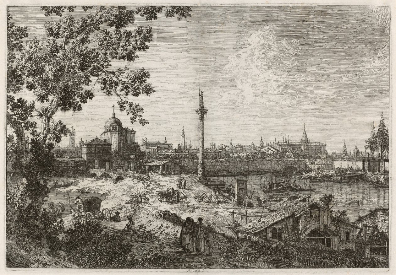 Wyimaginowany widok Padwy, ok. 1930 r. 17351746. autorstwa Canaletto