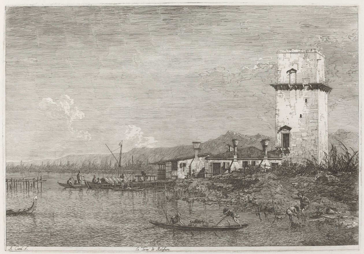 Wieża Malghera, ok. 1930 r. 17351746. autorstwa Canaletto