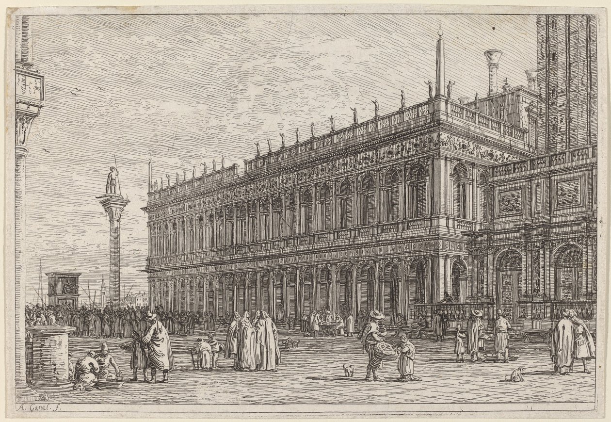 Księgarnia. V. autorstwa Canaletto