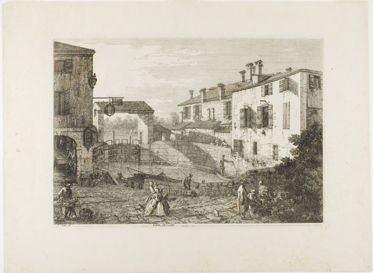 Le Porte Del Dolo, z Vedute autorstwa Canaletto