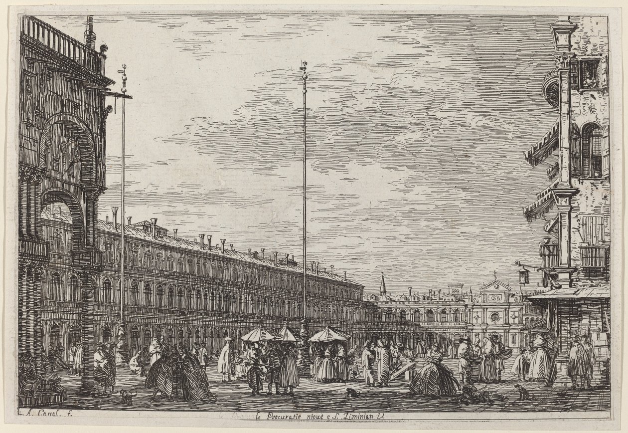 Le Procuratie niove e S. Ziminian V. autorstwa Canaletto