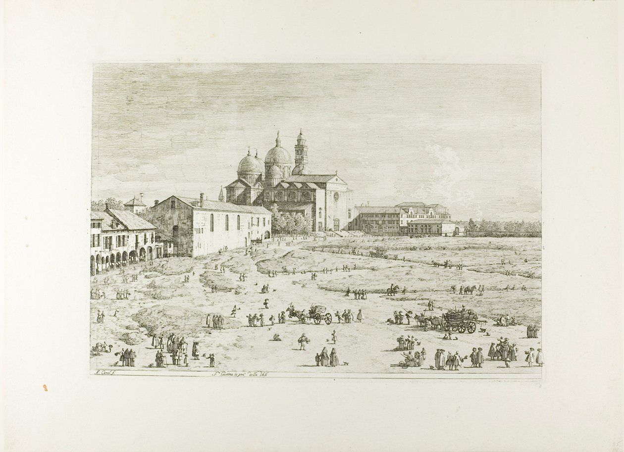 S. Giustina in prà della Vale, z Vedute autorstwa Canaletto