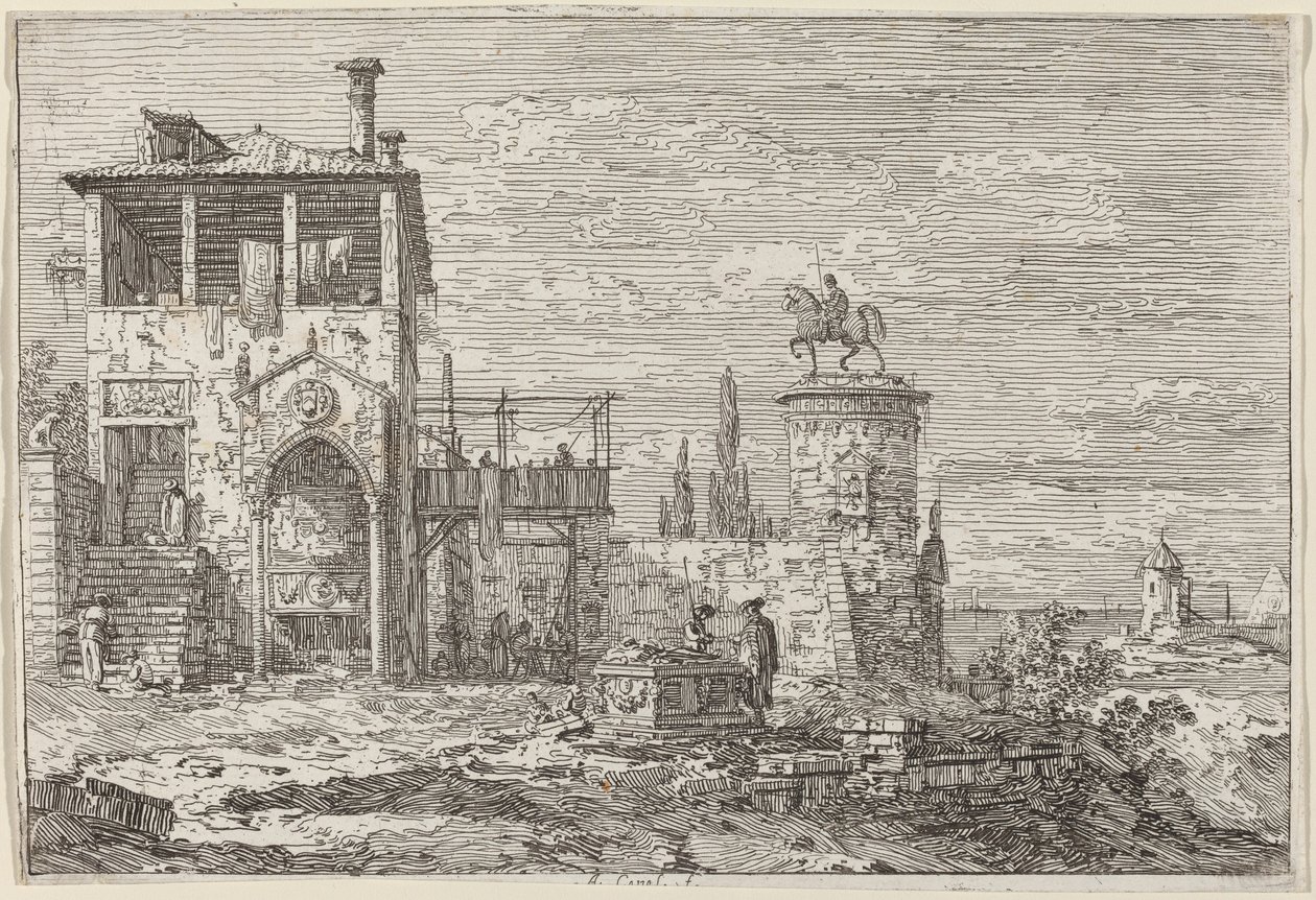 Pomnik konny, ok. 1930 r. 17351746. autorstwa Canaletto