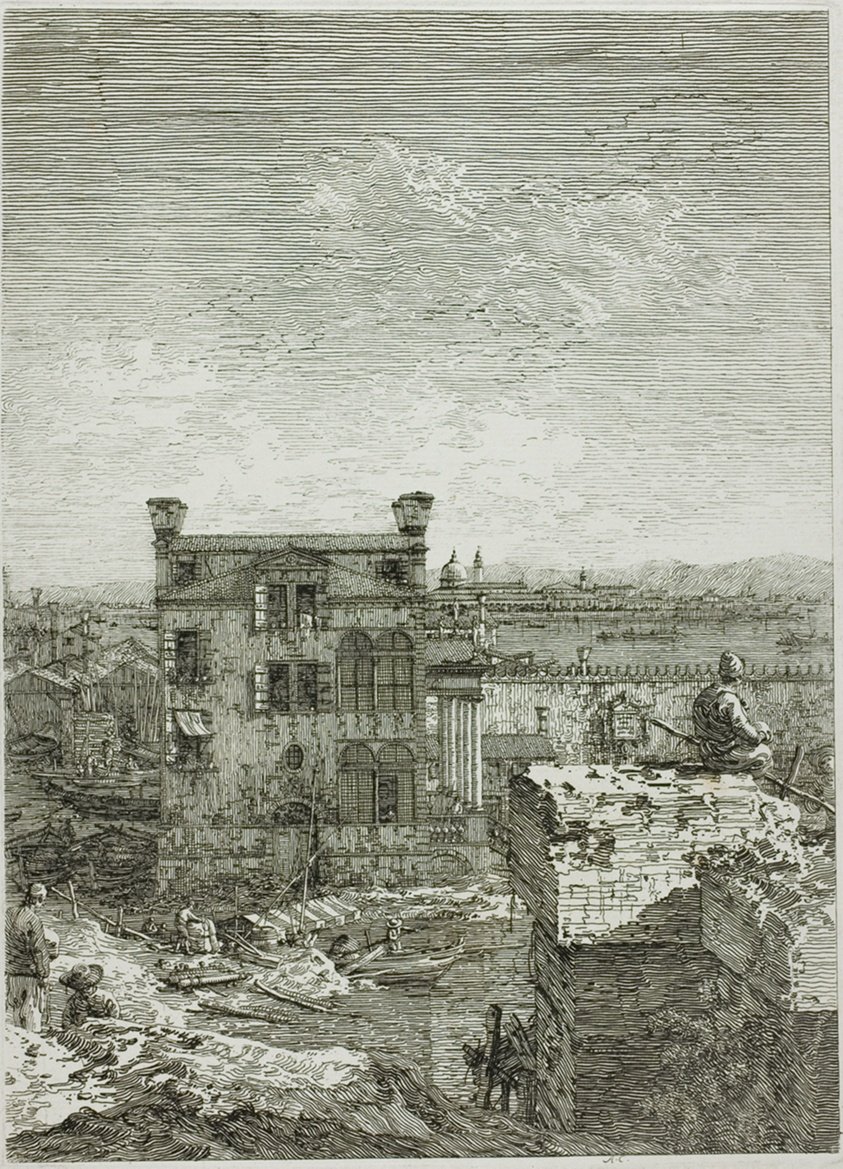 Dom z perystylem, z wedut autorstwa Canaletto
