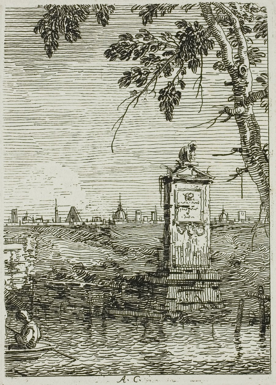 Mały pomnik, z Vedute autorstwa Canaletto