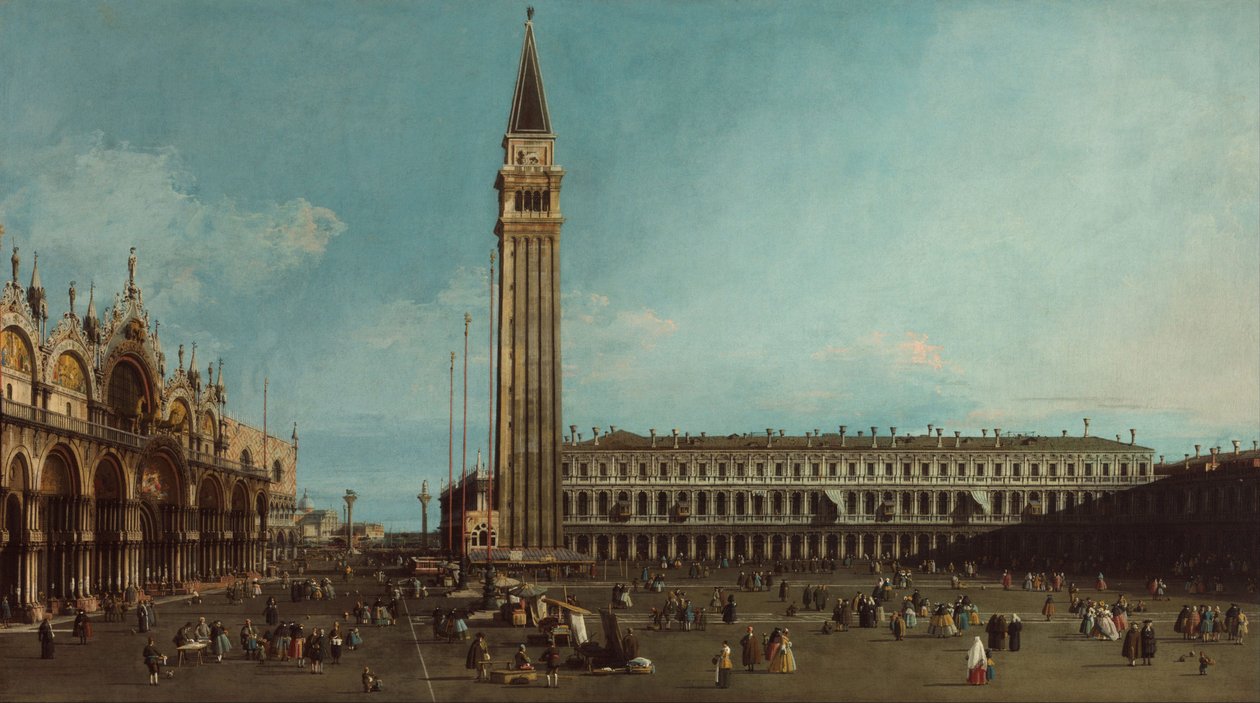 Piazza San Marco, Wenecja, 1742-1745 autorstwa Giovanni Antonio Canal