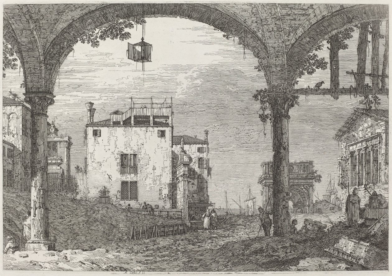 Portyk z latarnią autorstwa Canaletto