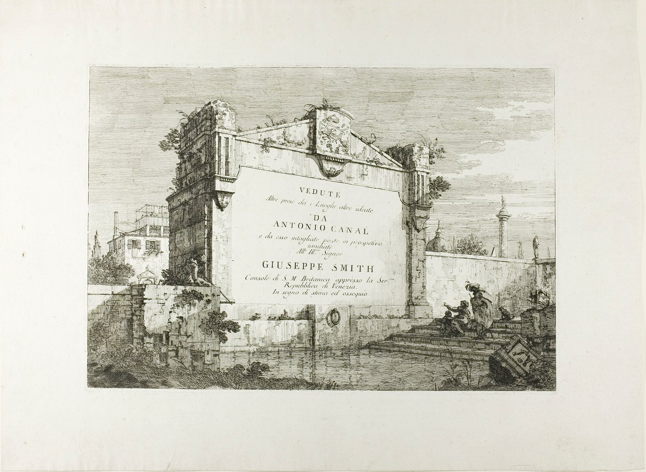 Strona tytułowa, z Vedute autorstwa Canaletto