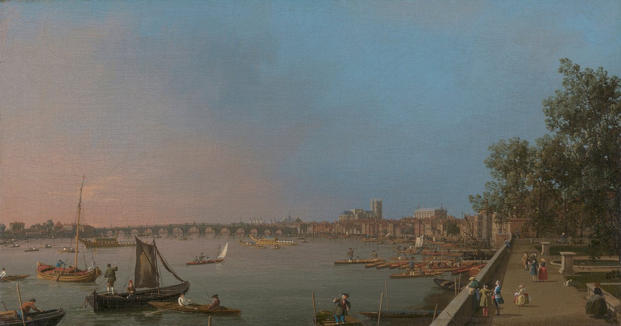 Westminster z Near the Terrace of Somerset House autorstwa Canaletto