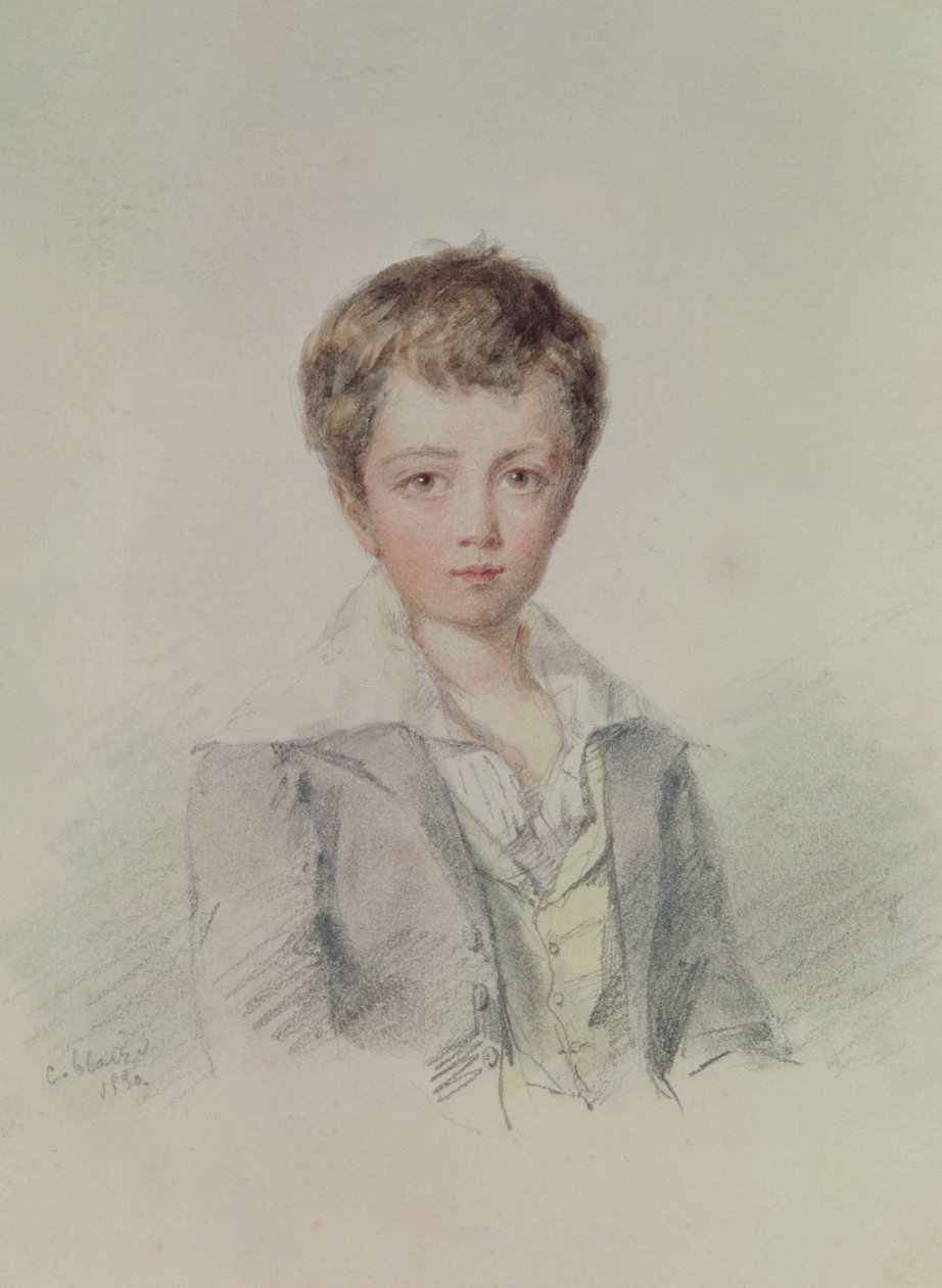 Maurice Sand (1823-89) (pastel na papierze) autorstwa Candide Blaize
