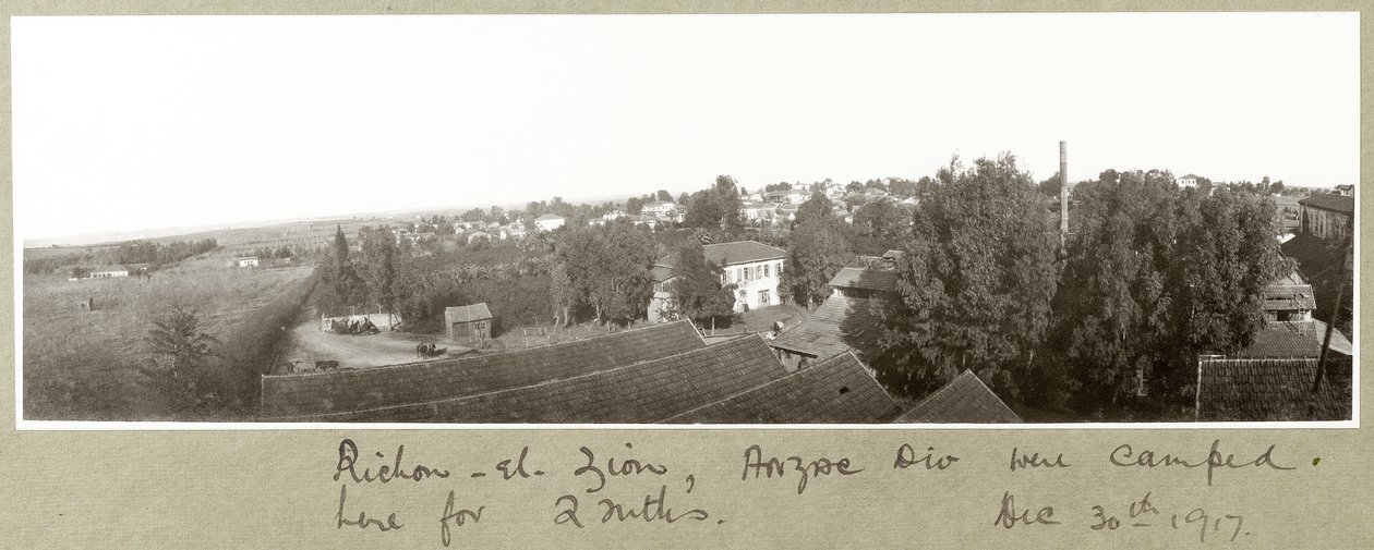 Richon el-Syjon, 30 grudnia 1917 r. autorstwa Capt. Arthur Rhodes