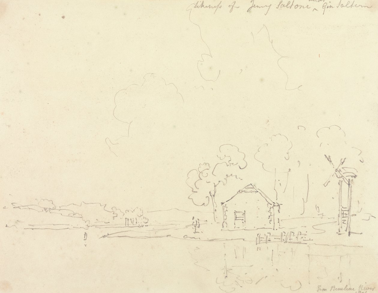 Z rzeki Beaulieu, Hampshire autorstwa Capt. Thomas Hastings