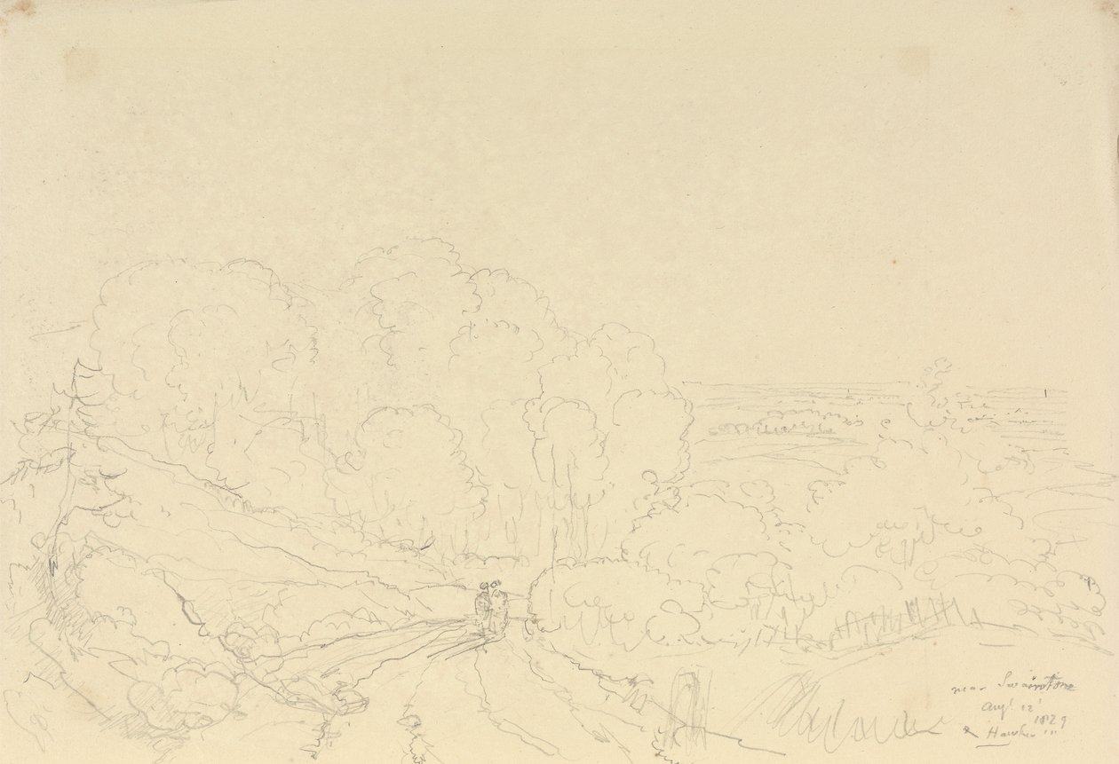 Niedaleko Swainstone, 12 sierpnia 1829 r autorstwa Capt. Thomas Hastings
