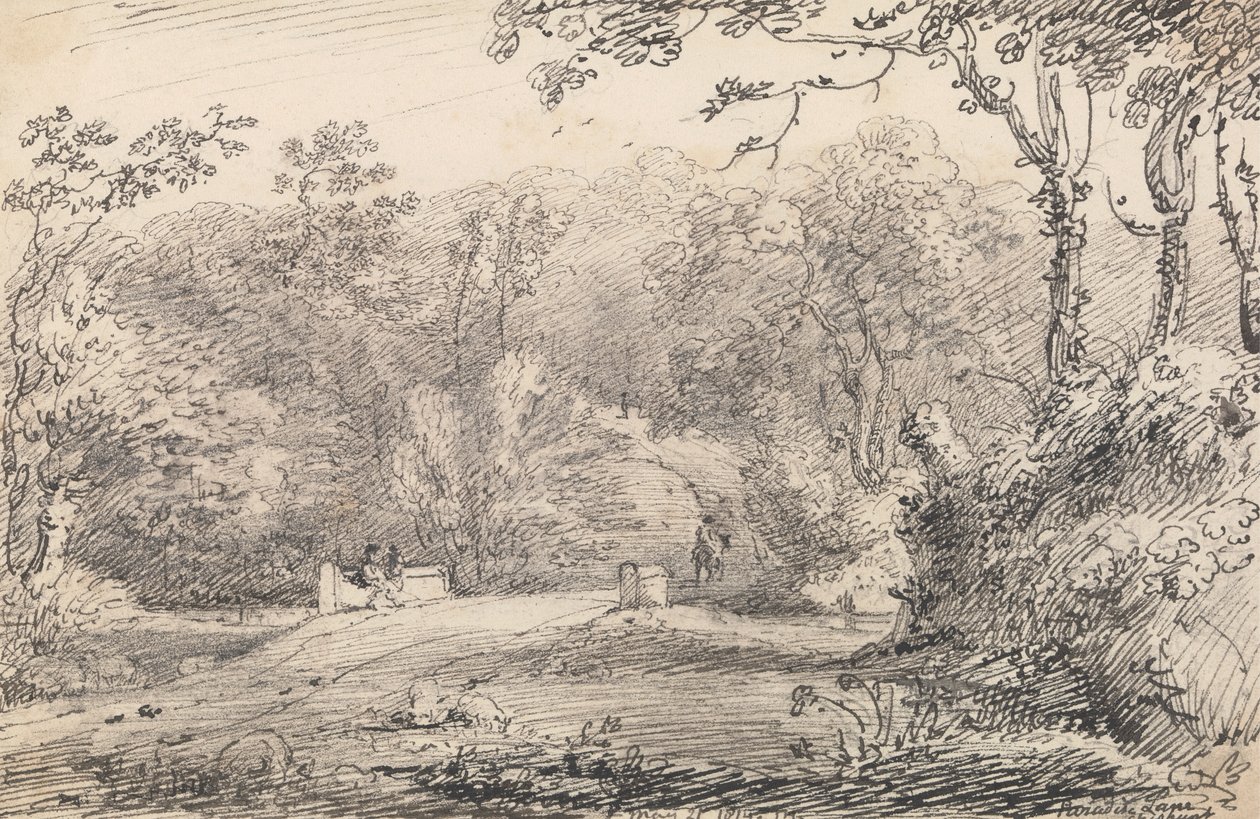 Paradise Lane, Cheshunt, 21 maja 1814 autorstwa Capt. Thomas Hastings