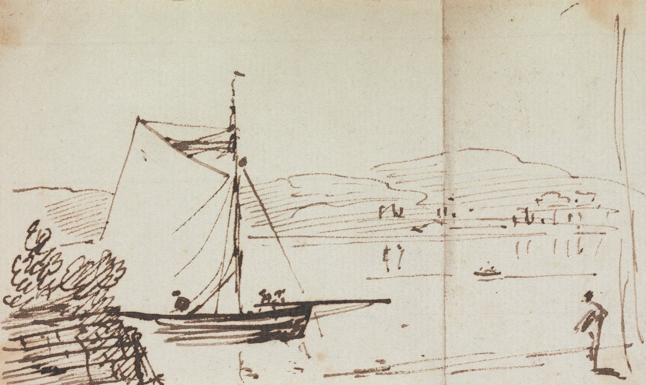 Szkic żaglówki autorstwa Capt. Thomas Hastings
