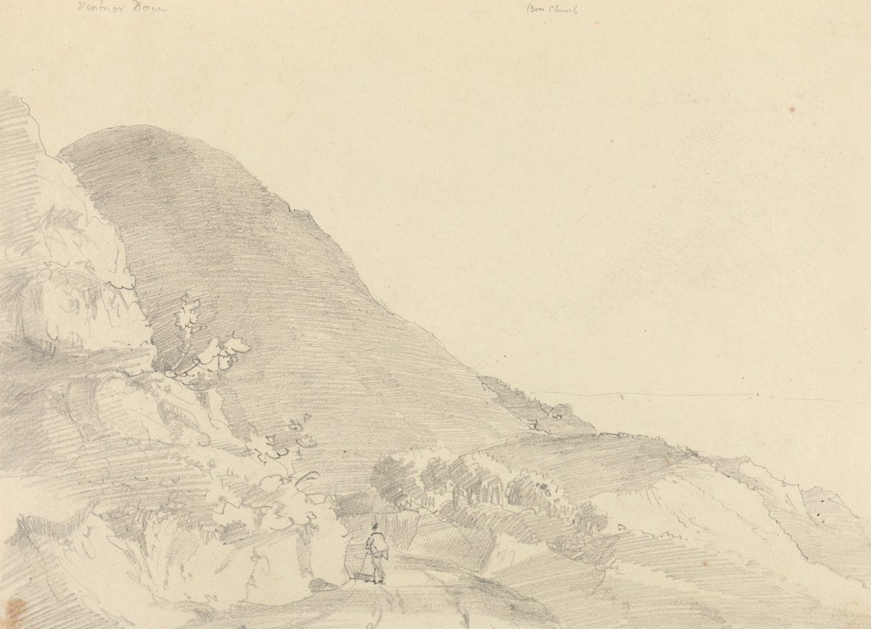 Ventnor Down, wyspa Wight autorstwa Capt. Thomas Hastings