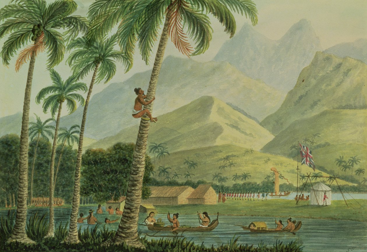 Obserwatorium, Point Venus, Otahytey, 1792 autorstwa Captain George Tobin